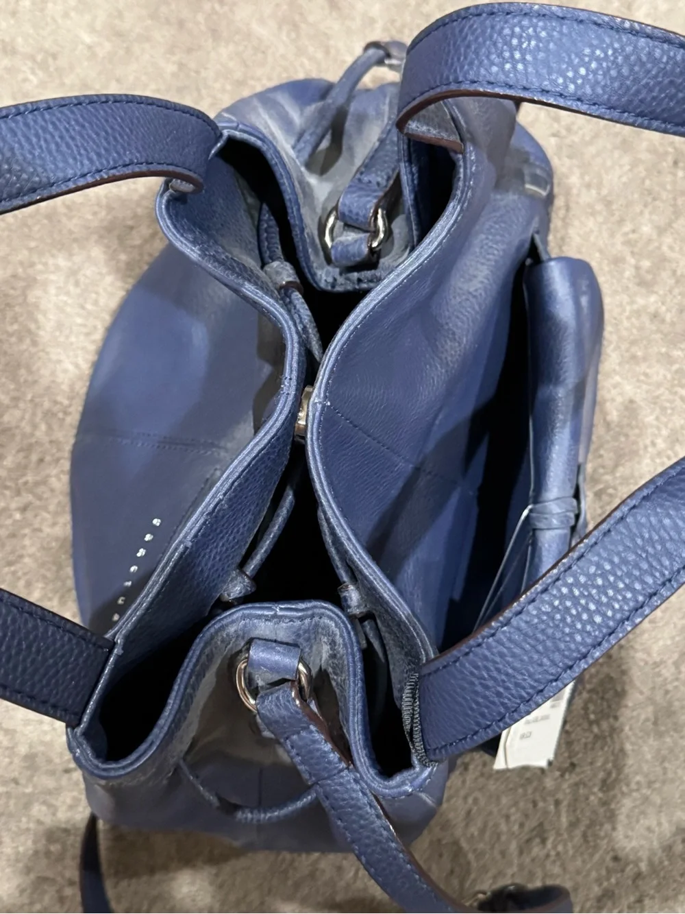 NWT Sanctuary “Laurel Canyon NS” Leather Purse Bucket Bag w/ Wallet - Indigo